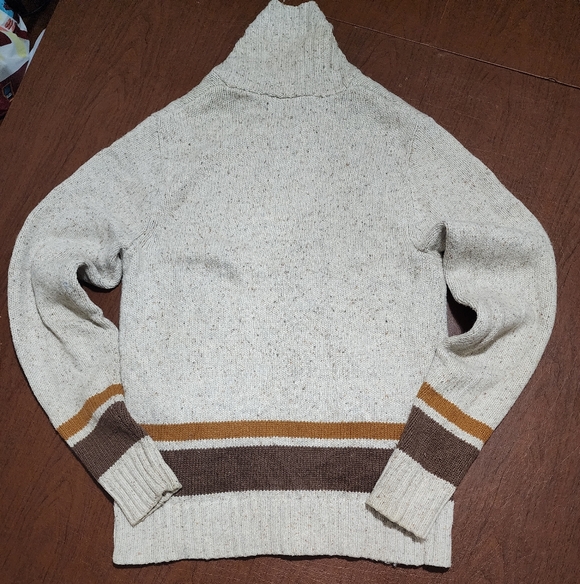 Mwrona Men's Cream and Brown Sweater - Picture 11 of 11